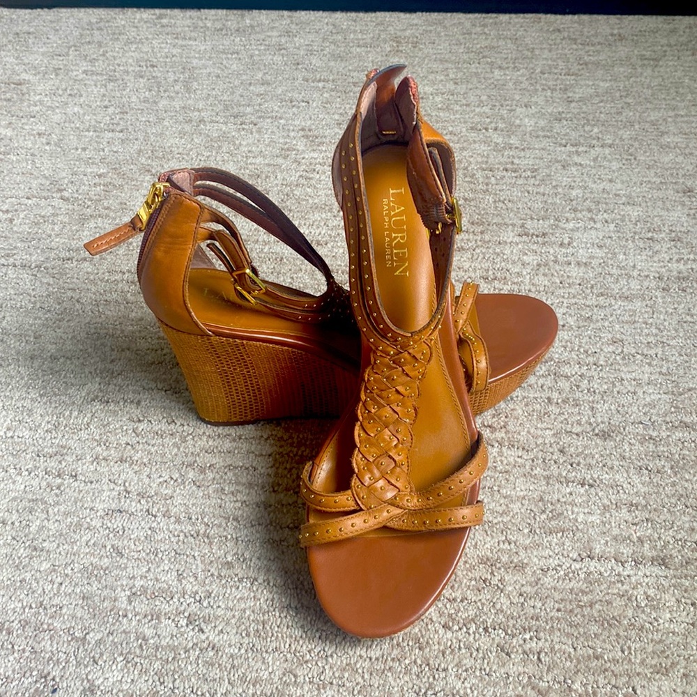 Ralph Lauren zip back wedges